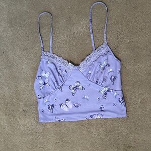 Full tilt purple butterfly shirt